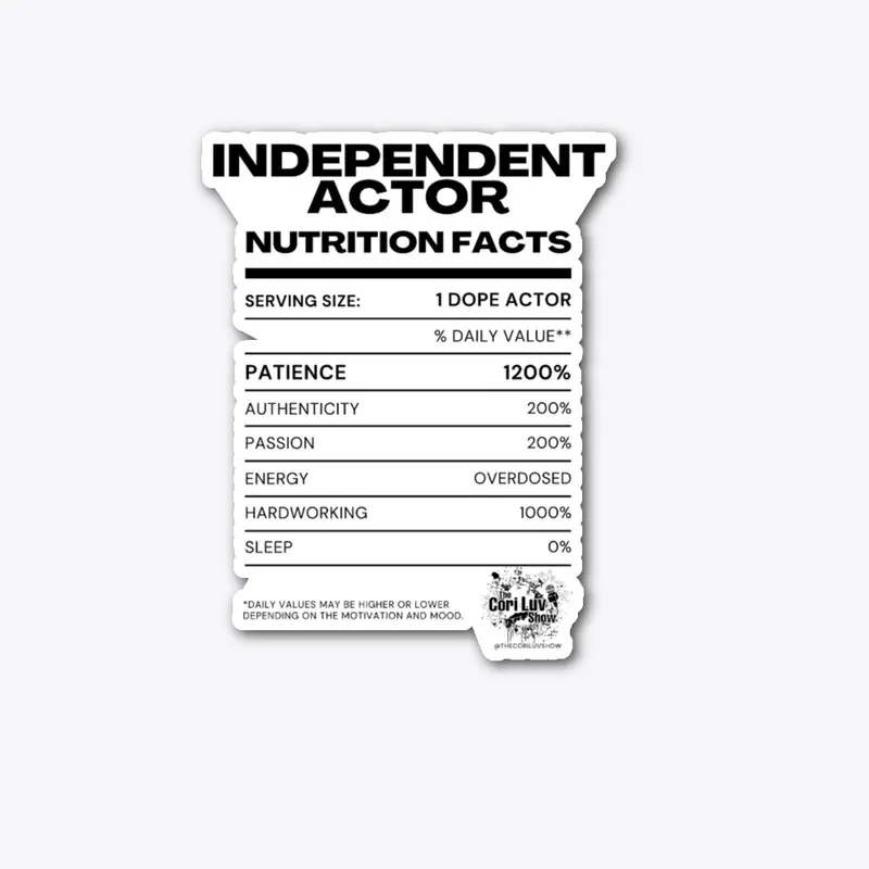 Independent Actor's. Nutrition Facts